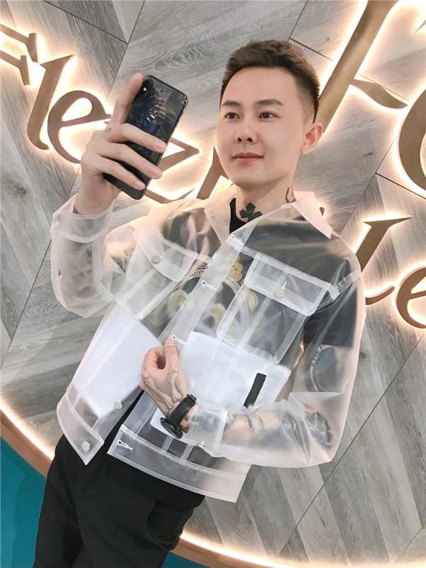 clear plastic jacket mens