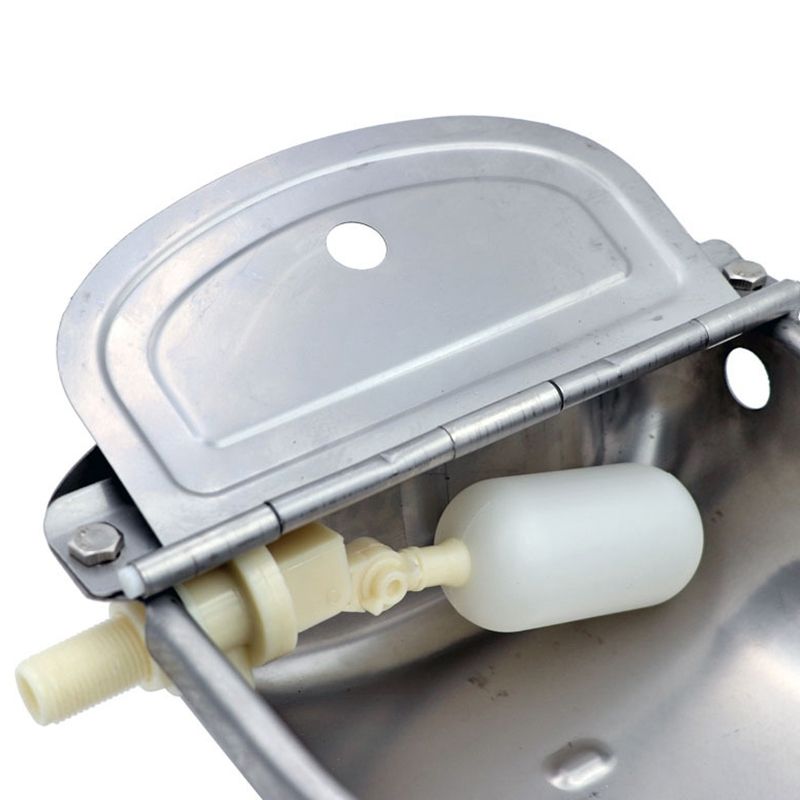 4L Stainless Steel Water Bowl Horse Goat Cow Float Bowl Automatic Drinking Bowl 
