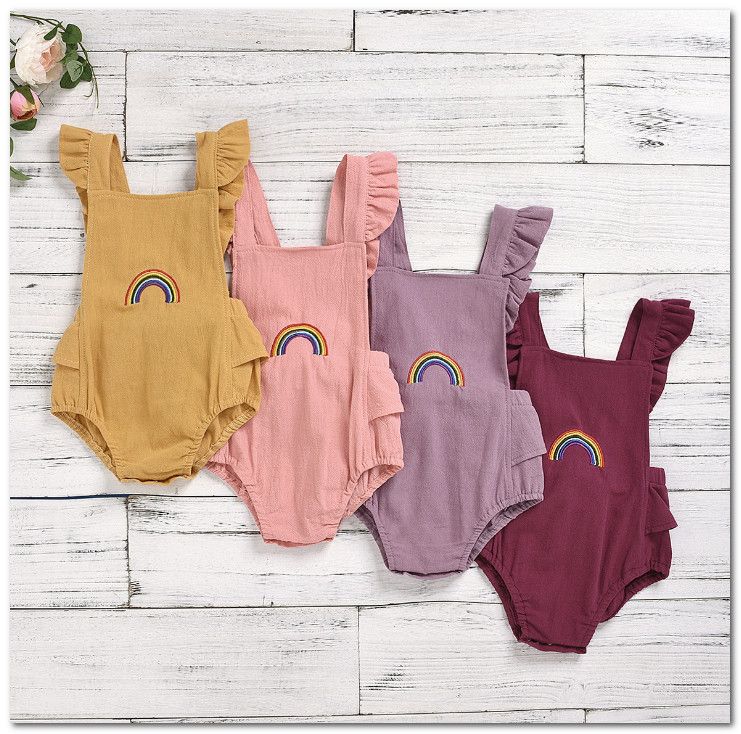 baby rainbow romper