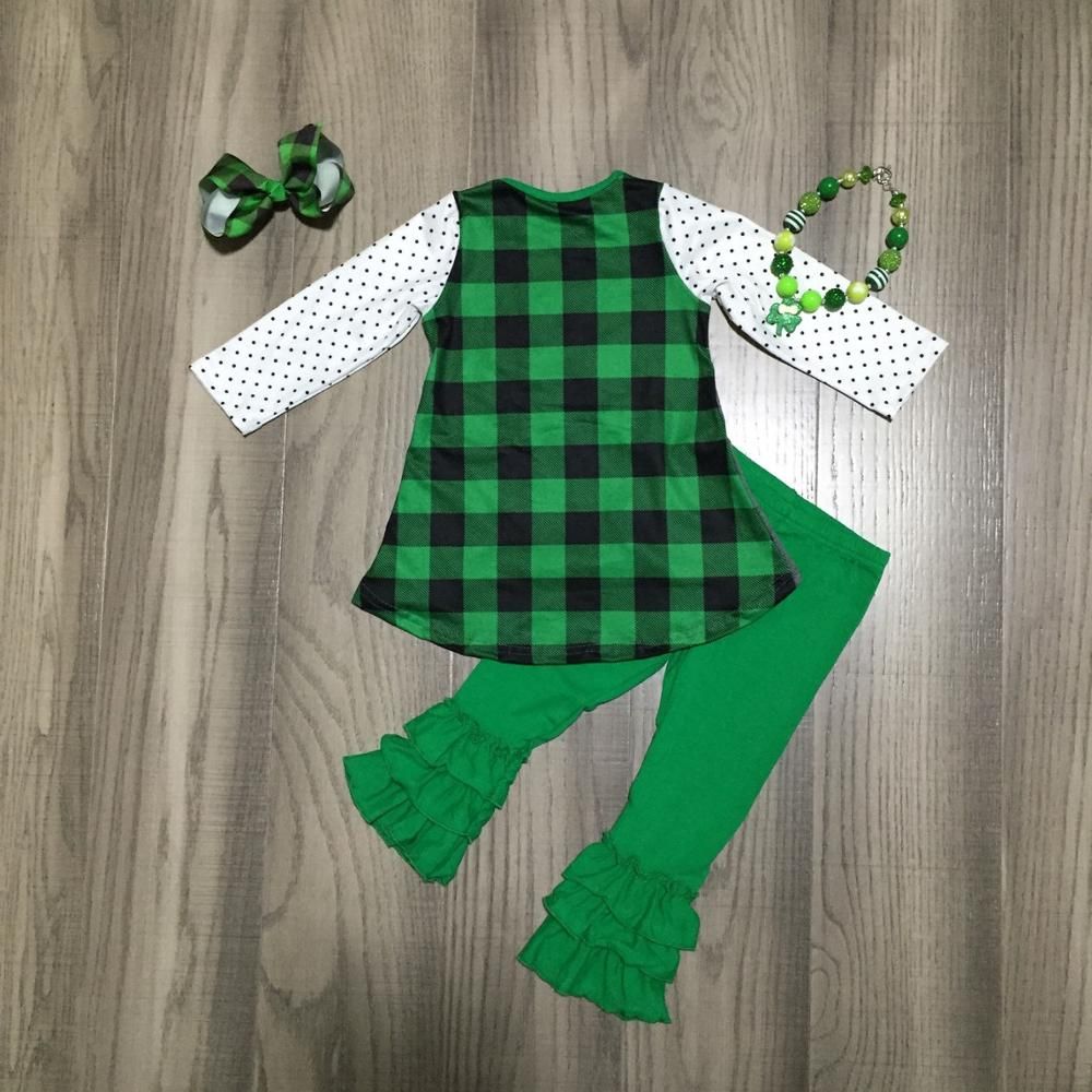 baby girl shamrock outfit