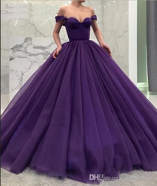 violet evening gown