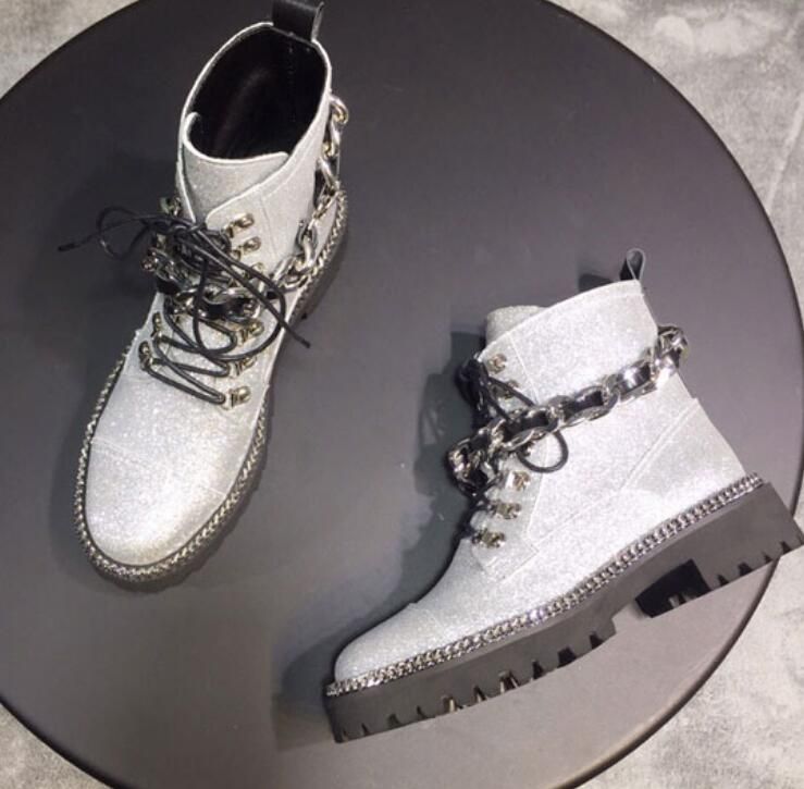 silver combat boots womens