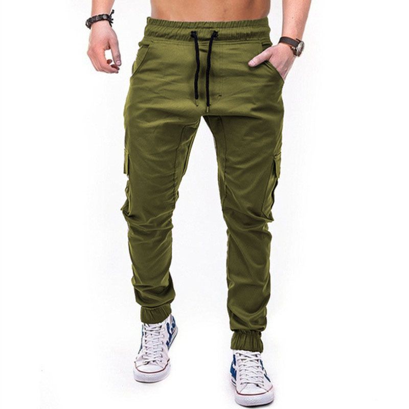 Atticus Fobia Ganar 2019 gimnasio caliente Ropa de trabajo Bolsillos múltiples Hombre pantalones  Tela de ocio ocio trotar pantalones