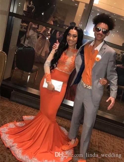 Sexy Orange Color Prom Dresses Pretty 