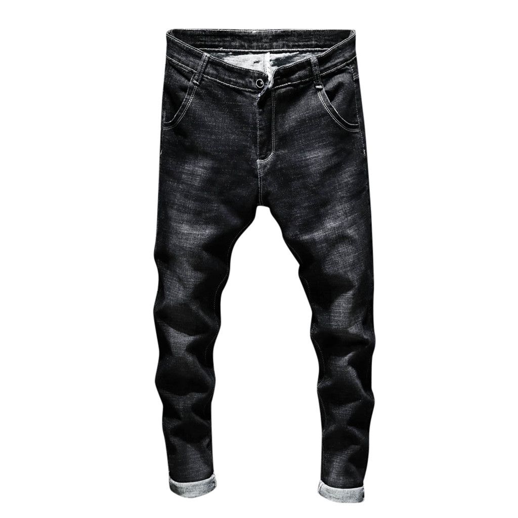 Compre NOVA Calça Jeans Homens Top Marca De Roupas Masculinas 2019 Casual Outono Denim Zipper Fly Calças De Corda Calças De Brim Do Sexo Masculino De Angelyanyan, $218,85 | Pt.Dhgate.Com
