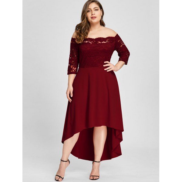 plus size high low dresses cheap