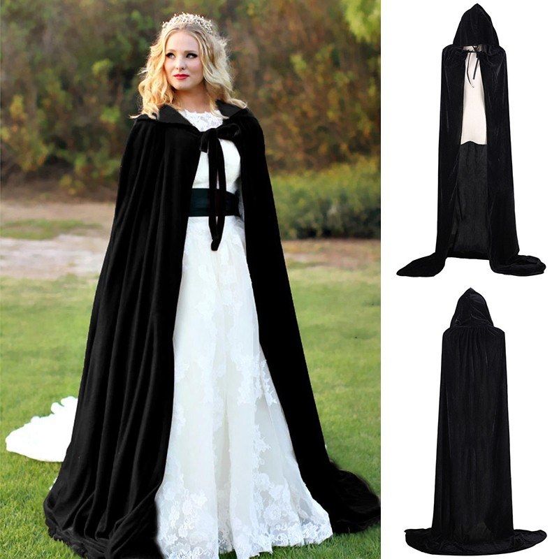 Unisex Hooded Halloween Cloak Long Cape Robe Velvet Fancy Dress Costumes for Adults Kids Cosplay M, Green Velvet Unisex Hooded Halloween Cloak Long Cape Robe Velvet Fancy Dress Costumes for Adults Kids Cosplay M, Green Velvet