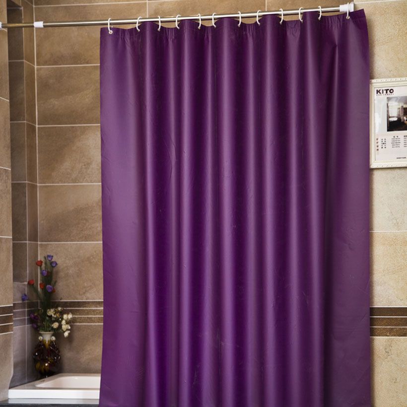 compre nuevo estilo del diseno moderno purpura cortinas de bano para ducha banera tela impermeable solido bano cortina mildewproof cortinas a 12 47