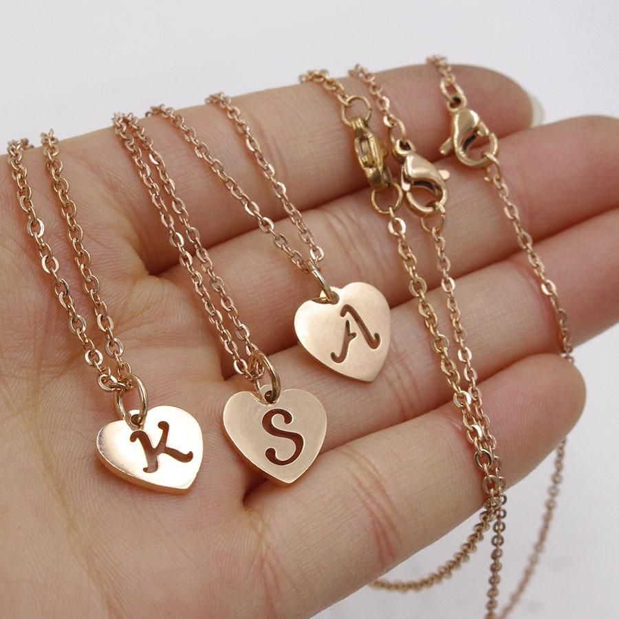 Wholesale Rose Gold Initial Pendant 