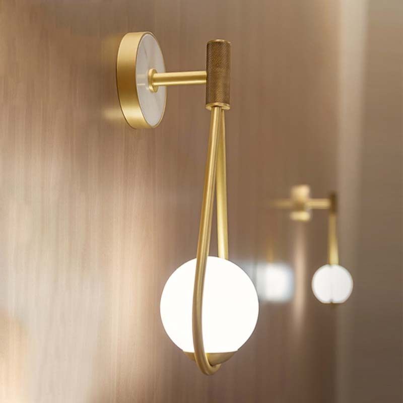 2019 Style Nordic Personalized Designer Living Room Metal Water Drop Wall Lamp Modern Simple Bedroom Bedside Glass Wall Lamp From Shutie 118 44