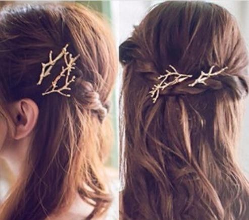 Korea Accessories Branch Antlers Alloy Hairpin Clip Personalized