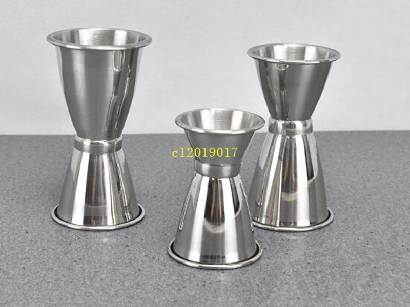 Stainless Steel Jigger Double Shot Drink Measure Cup Cocktail Wine Bar Party 