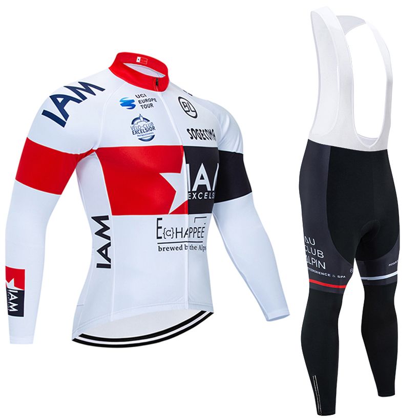 Mens Cycling Thermal Fleece Jersey Bib Pants Suit 2020 Winter Team Bike Outfits 