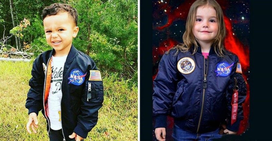 NASA ropa de diseño para niños chaquetas de abrigo MA1 vuelo piloto bombardero