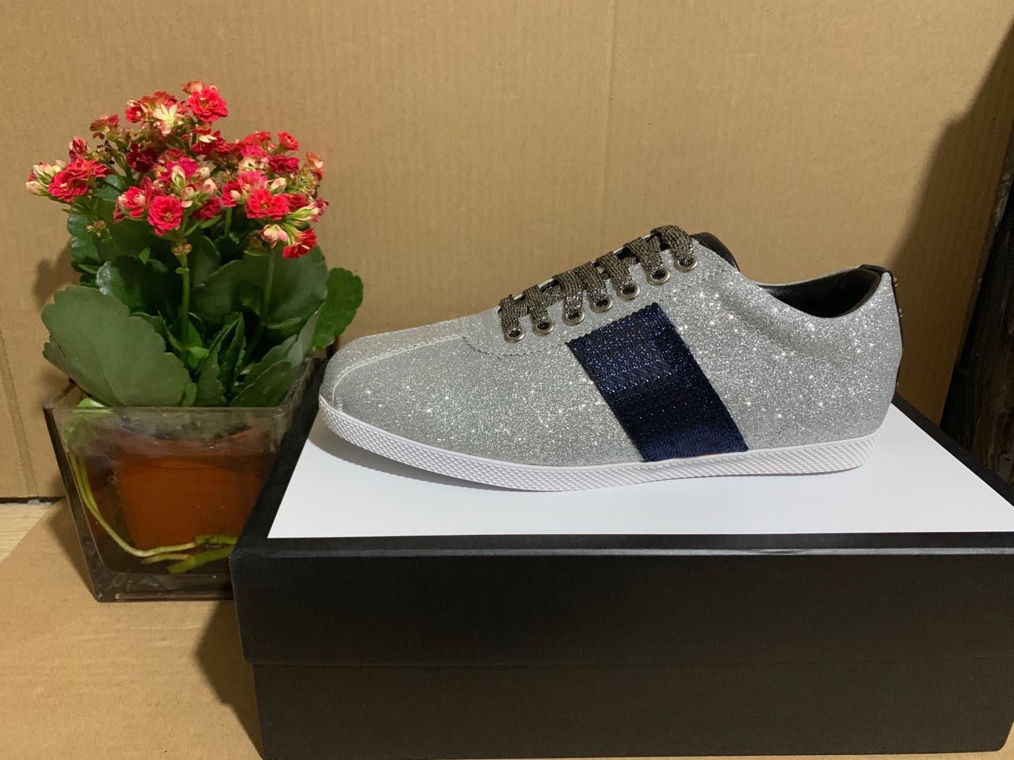 Glitter designer sneakers Clearance