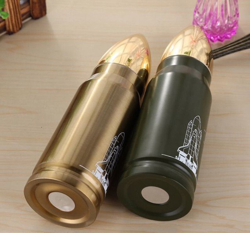 Bullet Shaped stainless steel thermos/flask Large 33oz-US Army