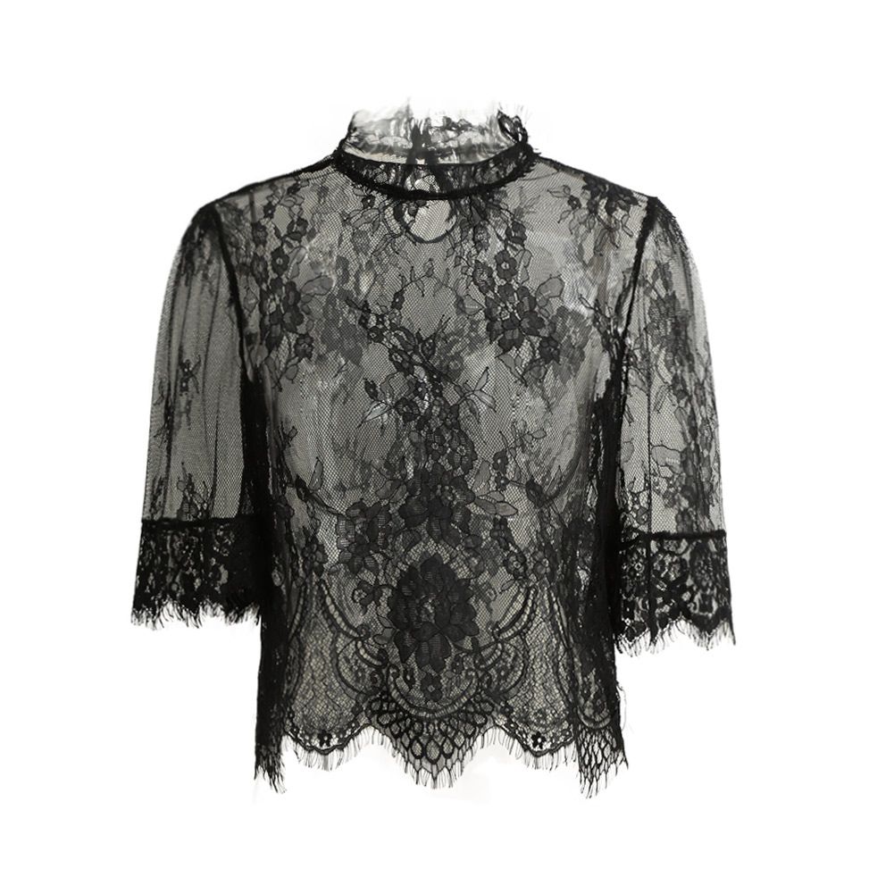 sheer lace shirt