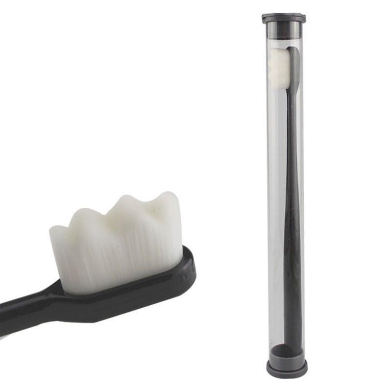 1/2Pc millones de Fibra Cepillo de dientes suave Ultra-Fino Cabello Onda Nano Cepillo Ecológico 