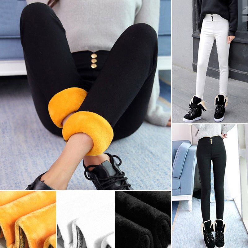 Women Winter Thermal Thick Fleece Lined 