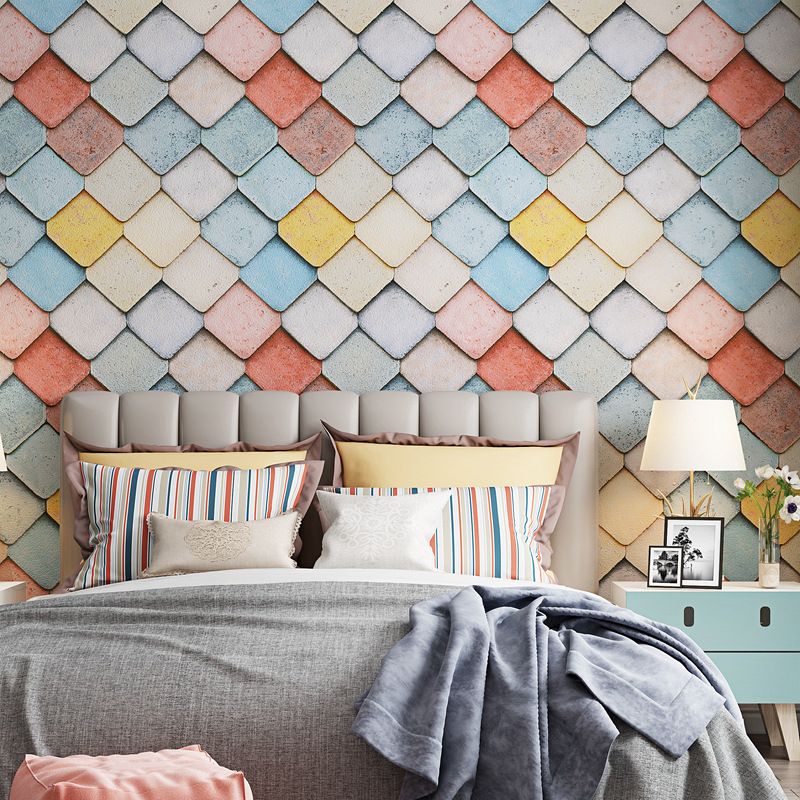 Satin Al Duvar Yatak Odasi Tv Arkaplan Walls Icin Nordic Avrupa Geometrik Renkli Kafes Duvar Kagidi Ins Sigara Dokuma Sicak Izgara Duvar Kagidi Tl413 16 Dhgate Comda