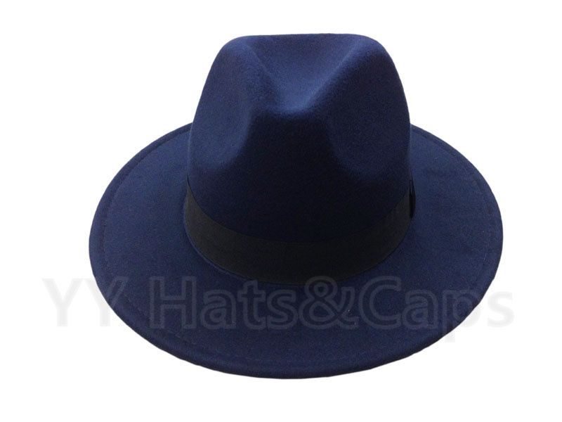 Navy fedora hats