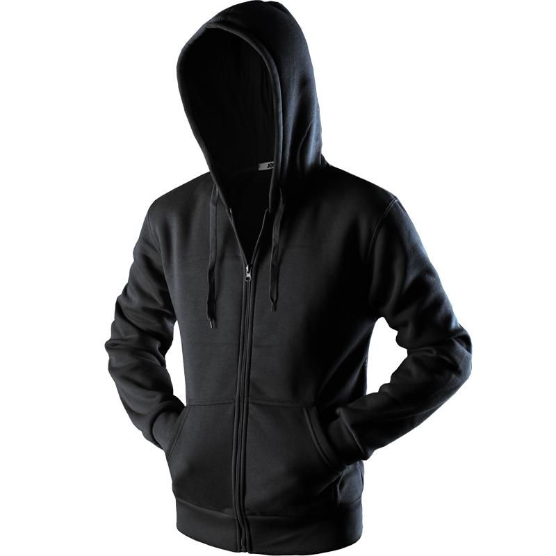 plain black zip up jacket