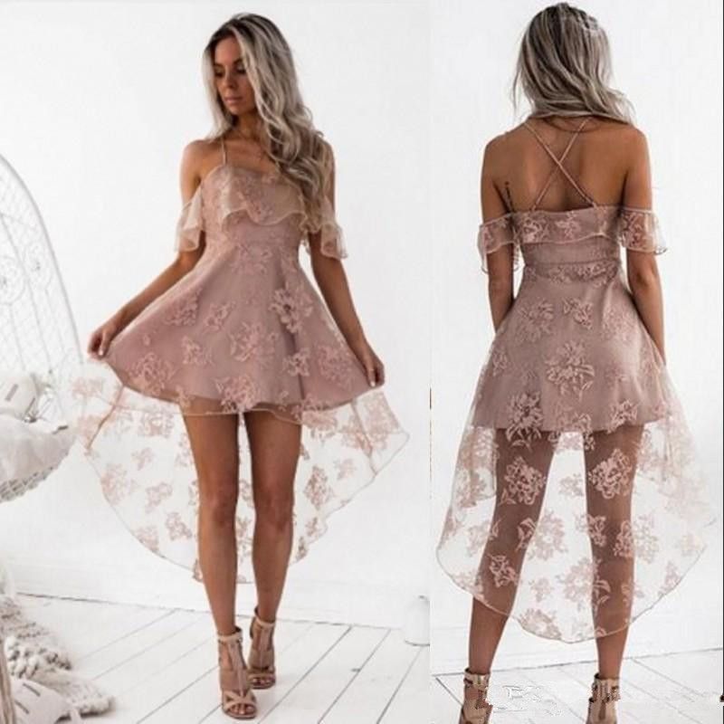 Fashion Cocktail Party Dresses Pale Pink Short Homecoming Dresses