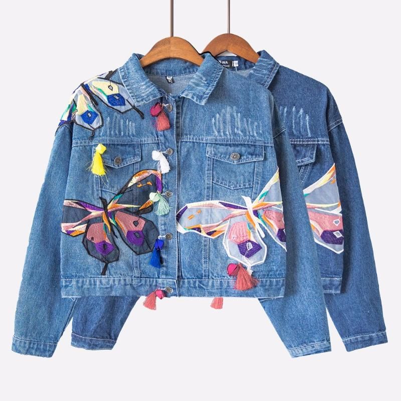 colorful jean jackets