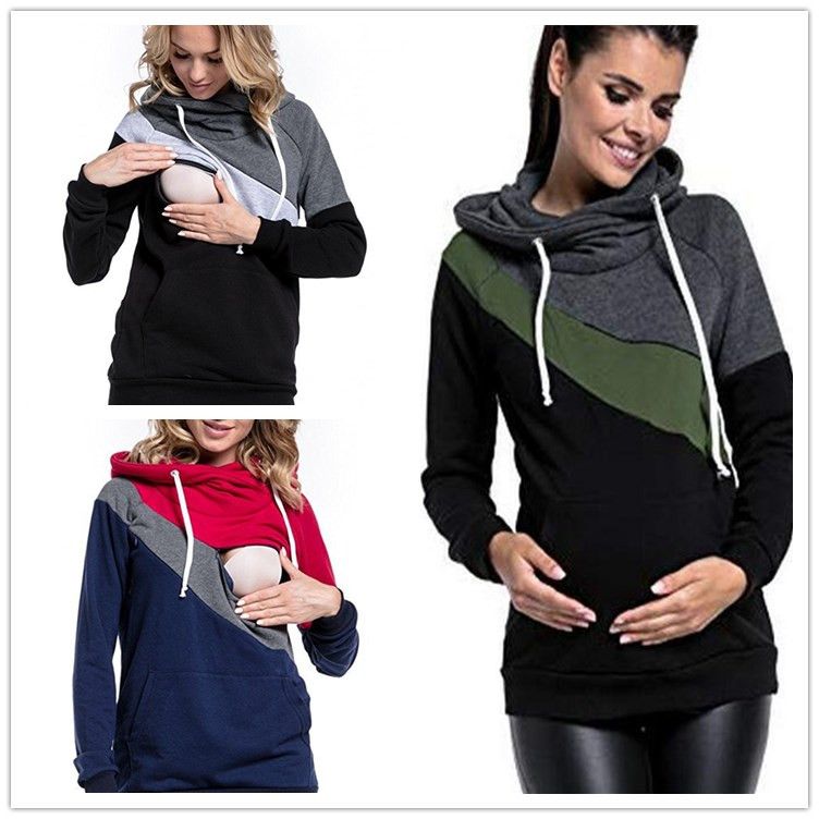 nursing moletom com capuz zipper