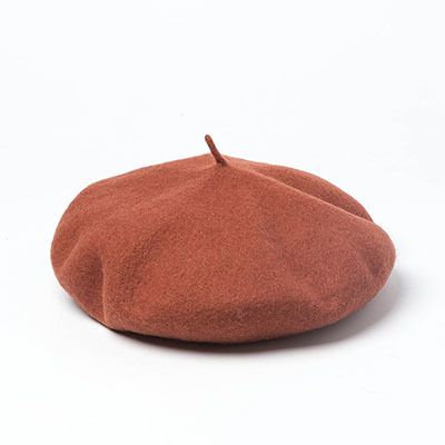 Ceglany czerwony beret