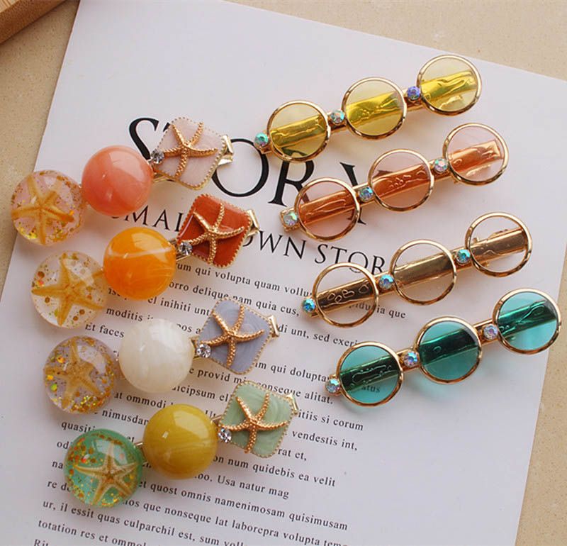 Fashion Diamond Girls Hair Clips Pearl Designer Hair Clips Women