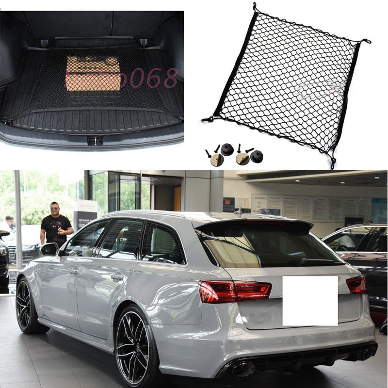 1x For AUDI RS6 RS7 Car Auto Model Black Rear Trunk Cargo Organizer