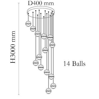 14 hoofden Dia38cm Circle Base