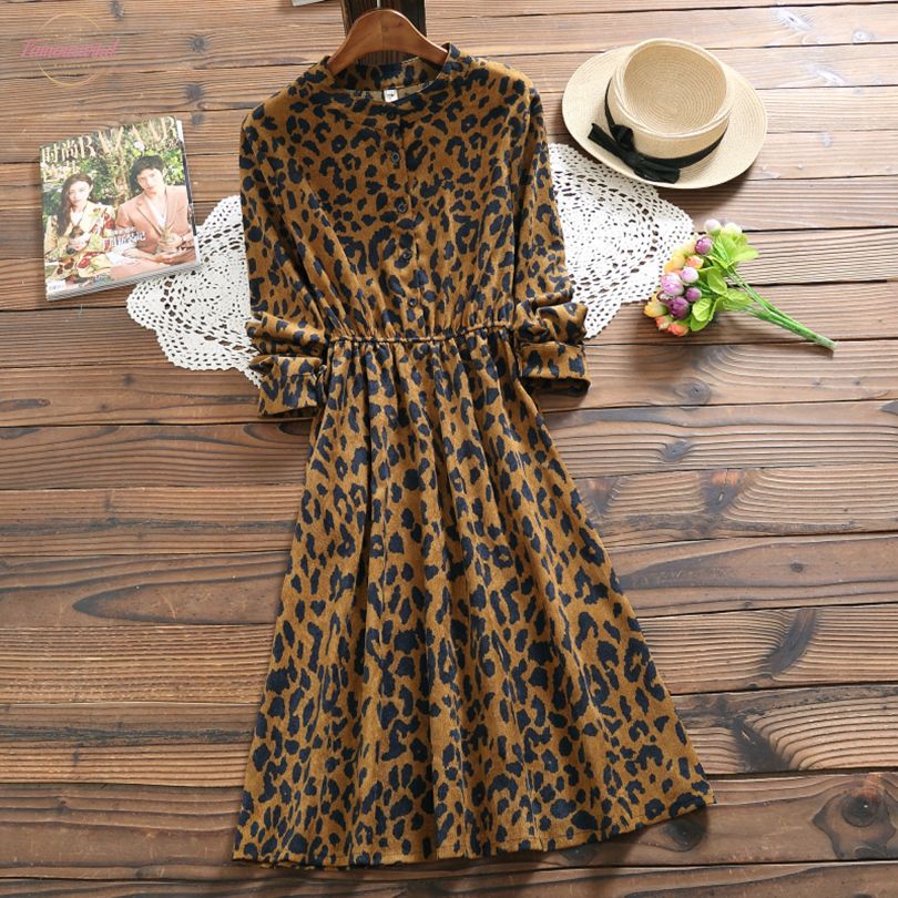 animal print winter dress