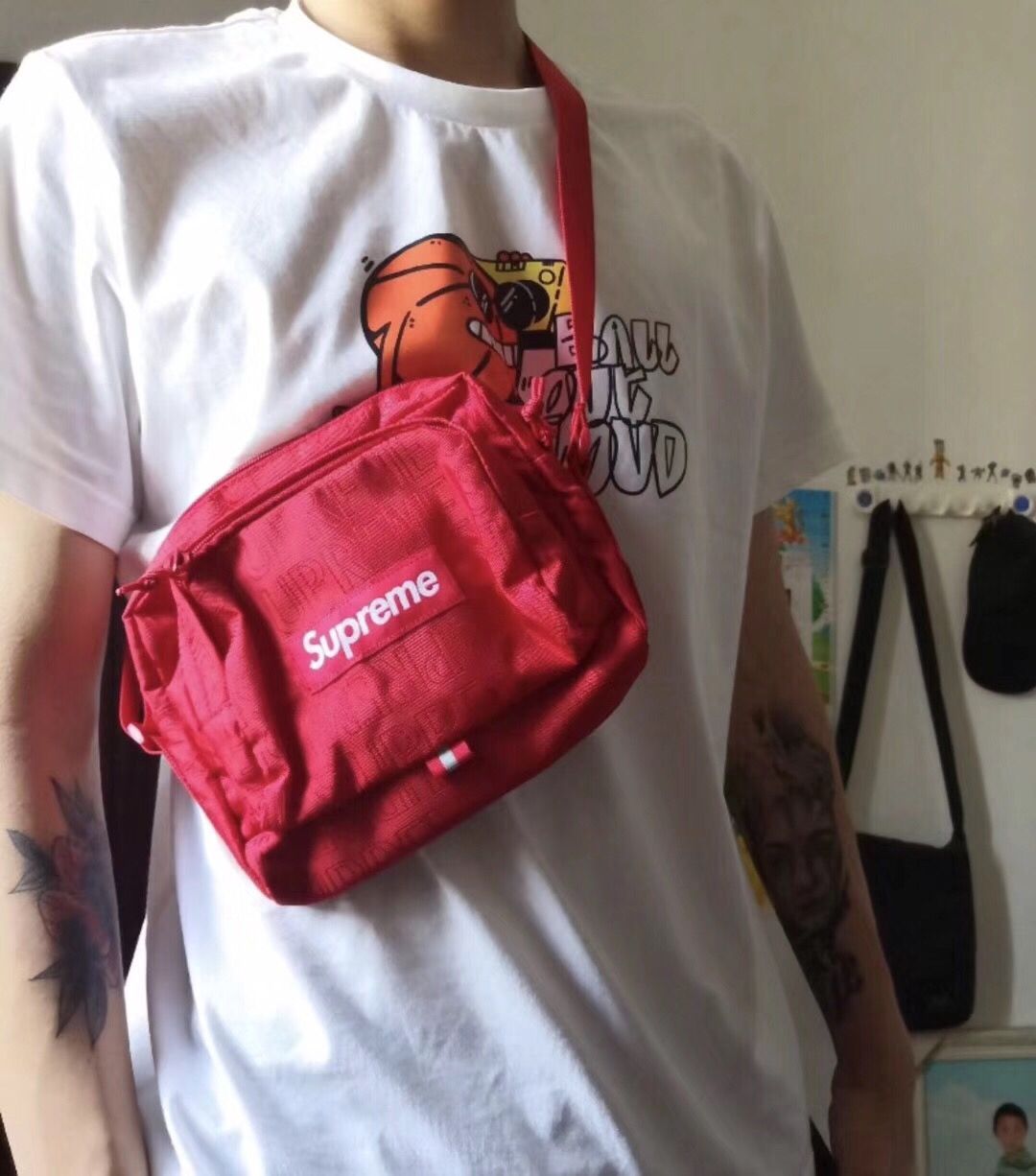 ss19 supreme shoulder bolsa