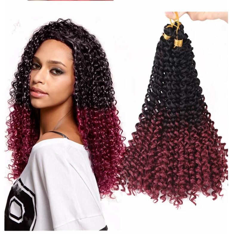 Wet And Wavy Bulk Hair For Braiding Synthetic Water Wave 14inch