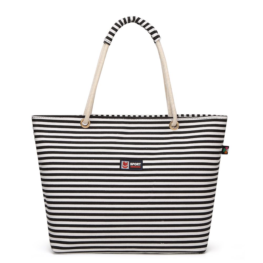 Nuevas mujeres bolsas de hombro a rayas Bolso y bolso Nuevas mujeres bolsas de hombro a rayas Bolso y bolso