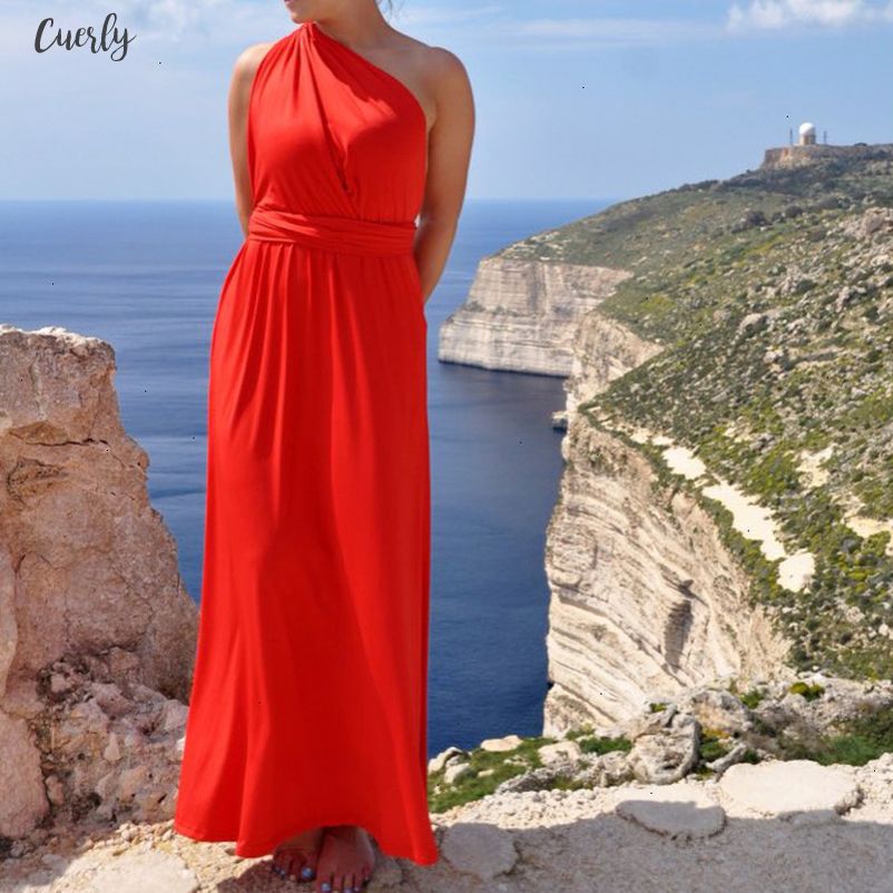 red bandage maxi dress