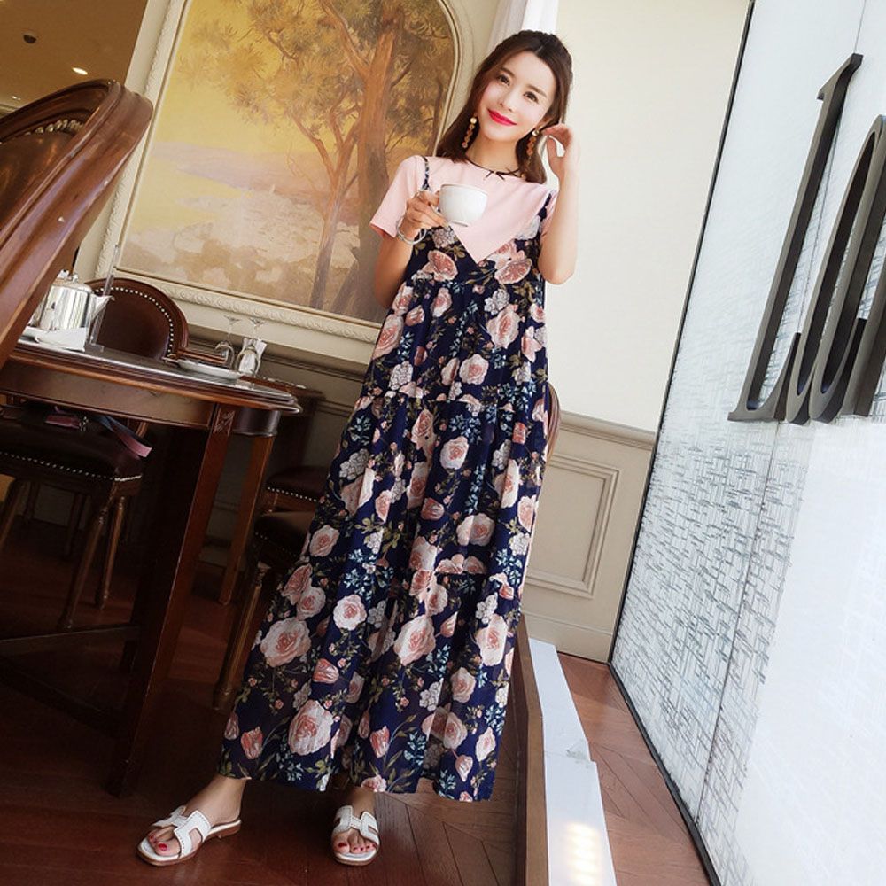 maxi dress with t shirt