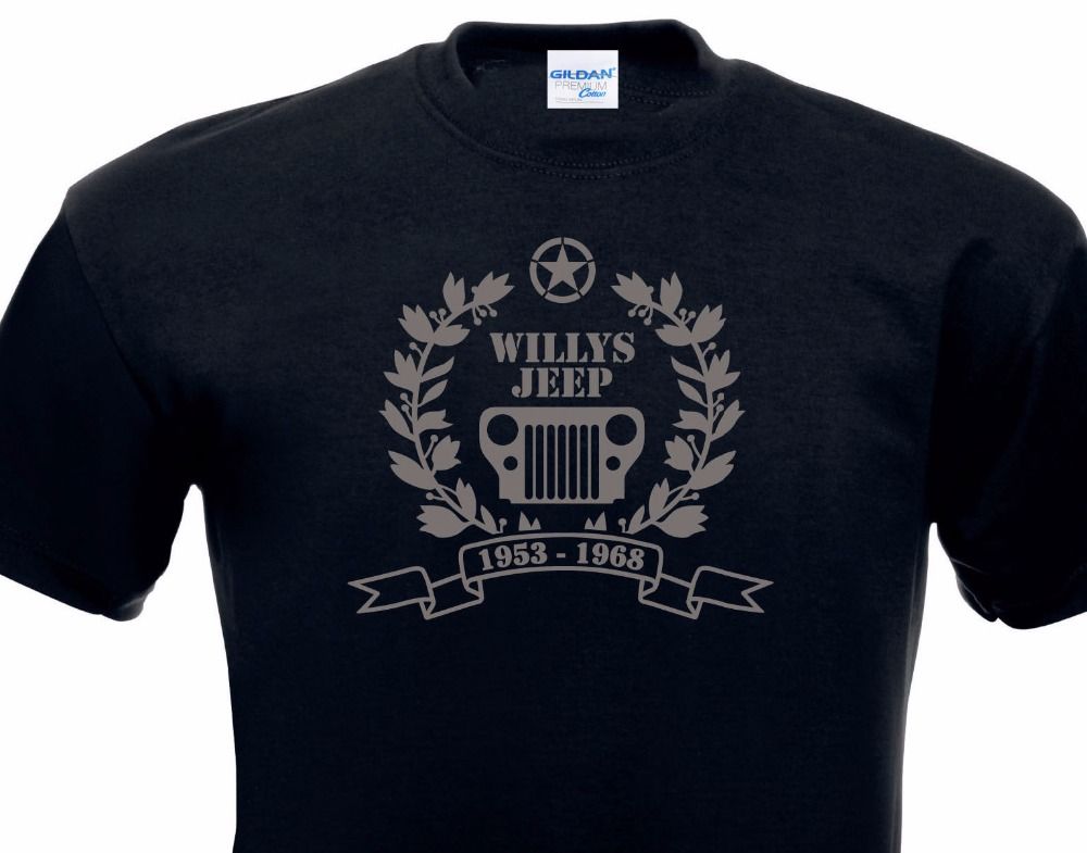 Willys Army US Jeep Military Tee Shirt Green