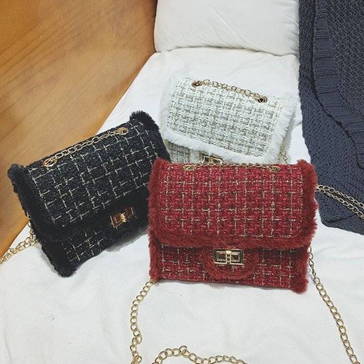 Women Buckle Shoulder Bag Messenger Tote Purse Cross Body Bags Handbag Chains PU