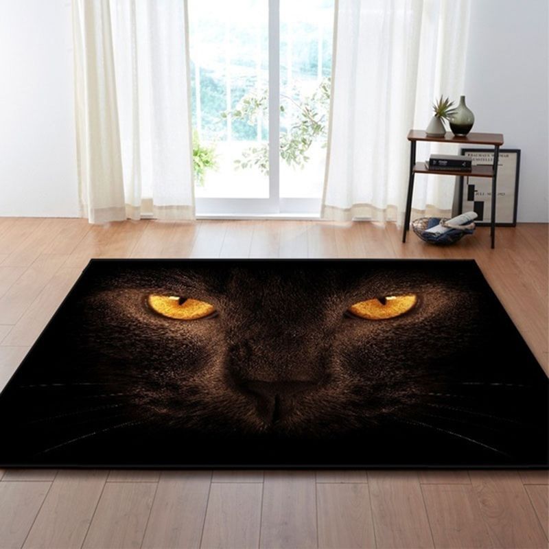 compre 3d negro ojos de gato puerta de entrada alfombra animales alfombras impresas piso para sala de estar area del dormitorio alfombra bano cocina