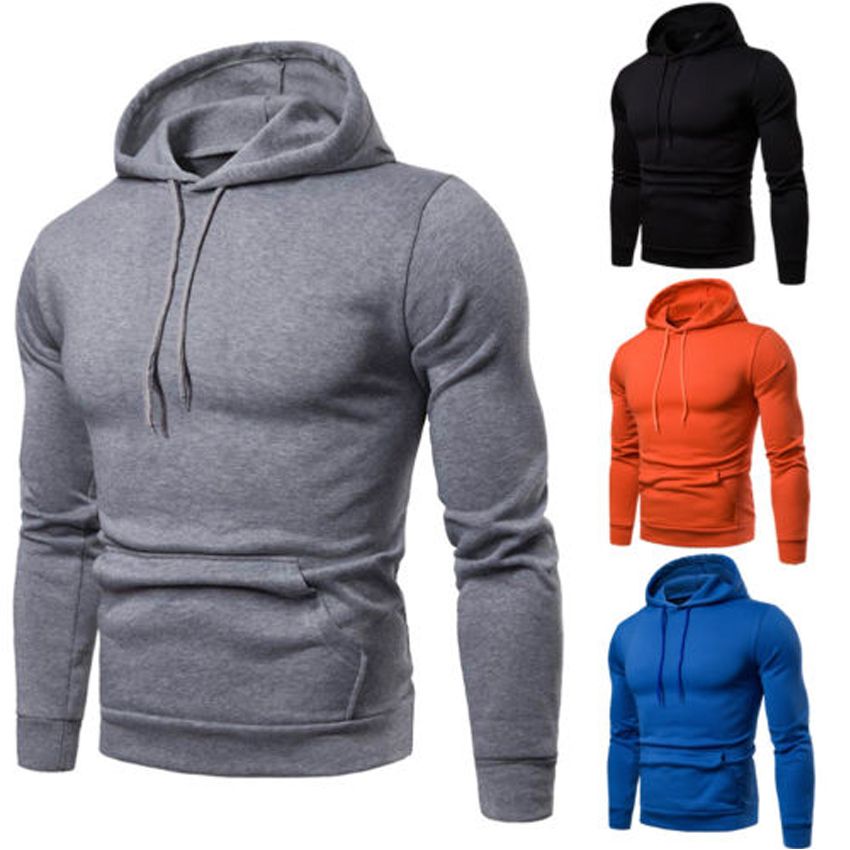 Hooded Shirt Men Hoodie Long Sleeve Slim Fit Hooded Sweatshirt Outwear Sweater Warm Coat Jacket