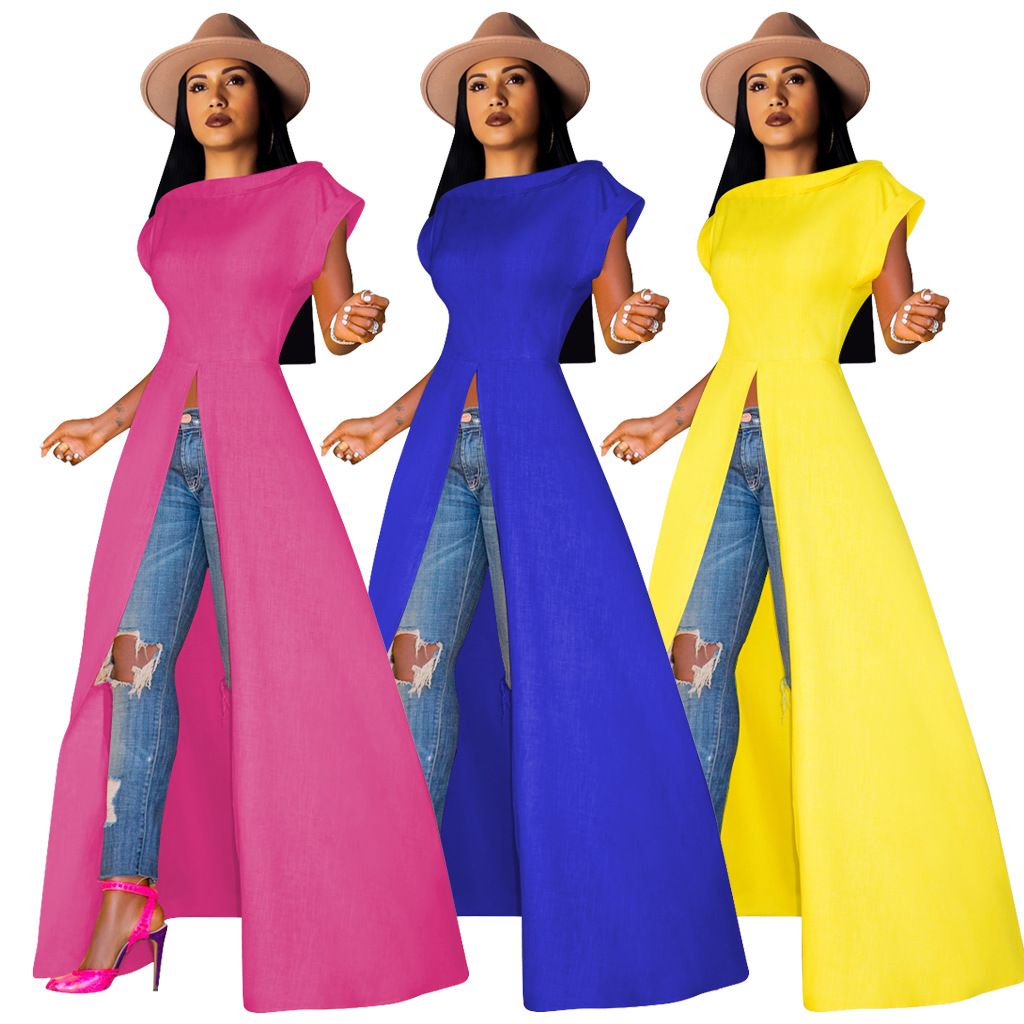 Women Short Sleeve Maxi Dress Front 