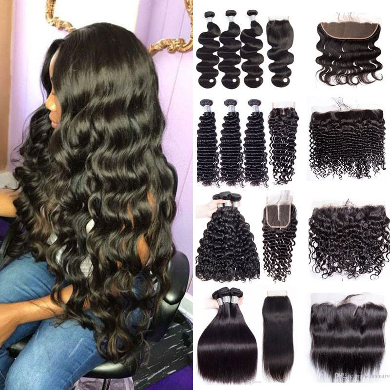 Kinky Curly Bundles With 13x4 Lace Frontal Closure Or 4x4 Lace