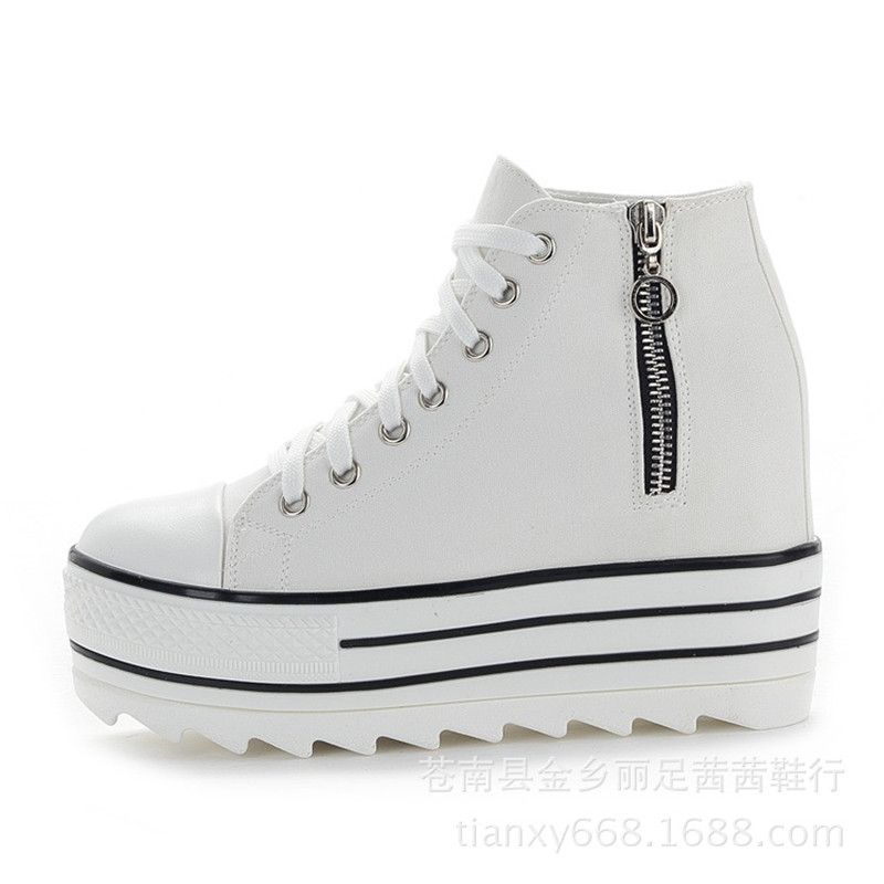 scarpe da ginnastica alte con zeppa