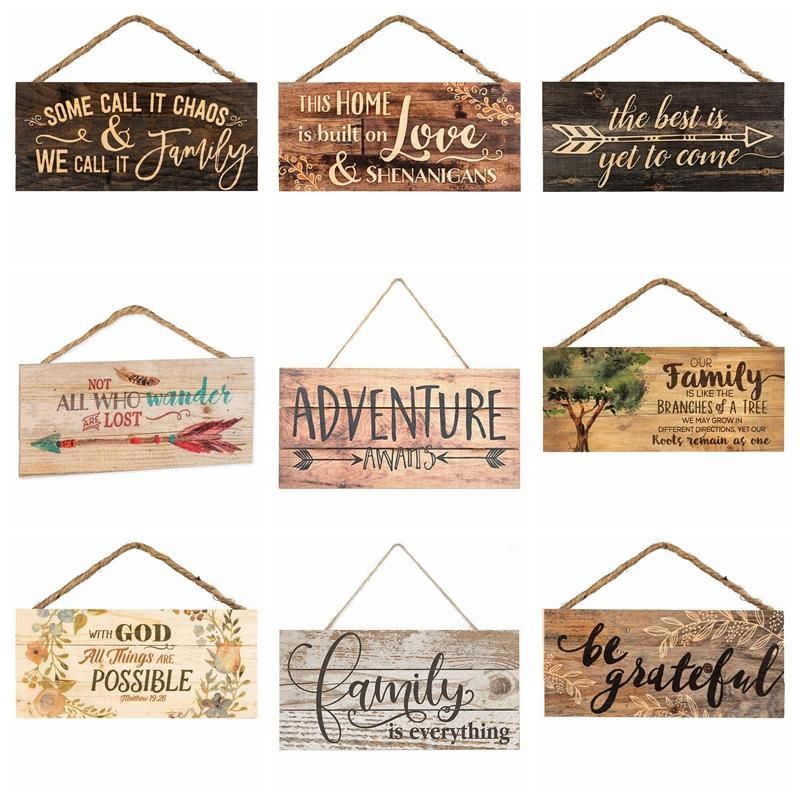 20 Piezas de Madera Rectángulo Colgante Fuente De Navidad Regalo Piezas Etiquetas Accesorios