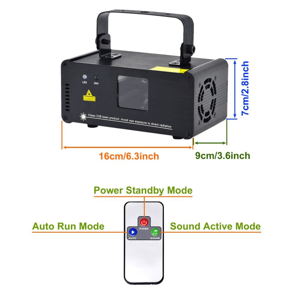 ShareLife Mini 3D Red Green MixイエローDMXレーザースキャンライトPro DJホームパーティーギグ効果段階ライトリモートミュージックTDM  RGY250を￥9,972 DHgate