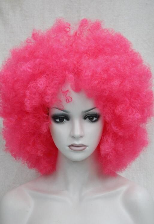 afro wig pink