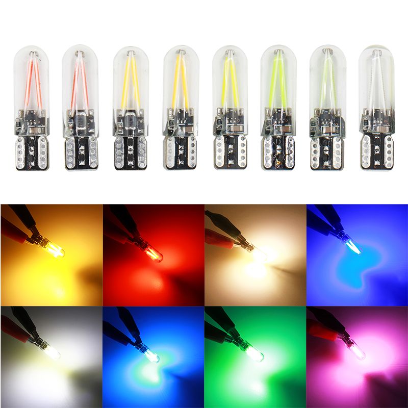 10pcs 12v Cob Led Car Canbus Glass Reading License Plate Lights T10 194 168 W5w